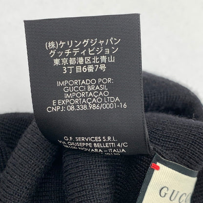 【中古品】【メンズ/レディース】 ニットキャップ ブランド 帽子 ひし形ロゴ 183-260425-gm-24-fuz サイズ：M カラー：ブラック 万代Net店