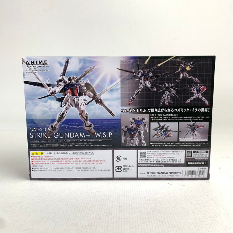 【中古美品】 未開封 ROBOT魂 ＜SIDE MS＞ GAT-X105 ストライクガンダム(再生機)+I.W.S.P. ver. A.N.I.M.E. 056-260702-ky-10-fuzh 万代Net店