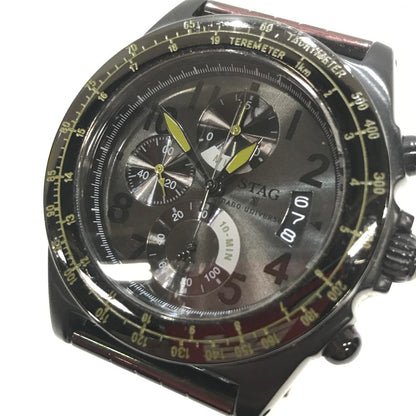 【中古品】【メンズ】 NANO UNIVERSE ナノユニバース×STAG クロノグラフ クォーツ 時計 腕時計 BLACK 本体のみ ※キズ・色褪せあり 197-261014-io-01-fuzh カラー：ブラック 万代Net店