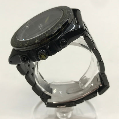 【中古品】【メンズ】 NANO UNIVERSE ナノユニバース×STAG クロノグラフ クォーツ 時計 腕時計 BLACK 本体のみ ※キズ・色褪せあり 197-261014-io-01-fuzh カラー：ブラック 万代Net店
