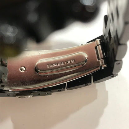 【中古品】【メンズ】 NANO UNIVERSE ナノユニバース×STAG クロノグラフ クォーツ 時計 腕時計 BLACK 本体のみ ※キズ・色褪せあり 197-261014-io-01-fuzh カラー：ブラック 万代Net店