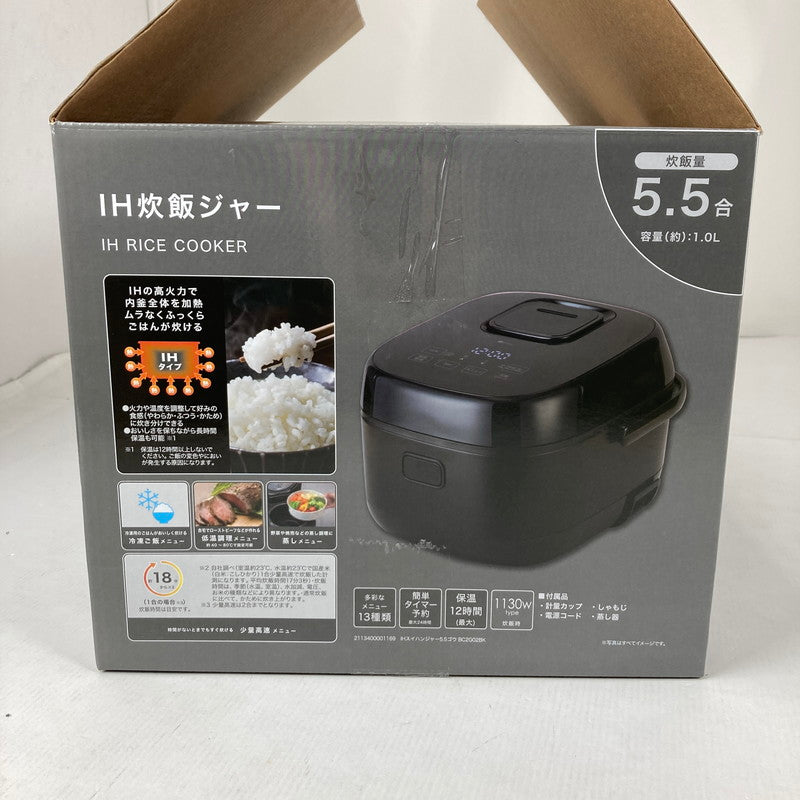 【中古美品】 NITORI ニトリ IH 炊飯ジャー 炊飯器 5.5合炊き BC2G02BK DAY Value 098-260425-mh-02-fuz 万代Net店