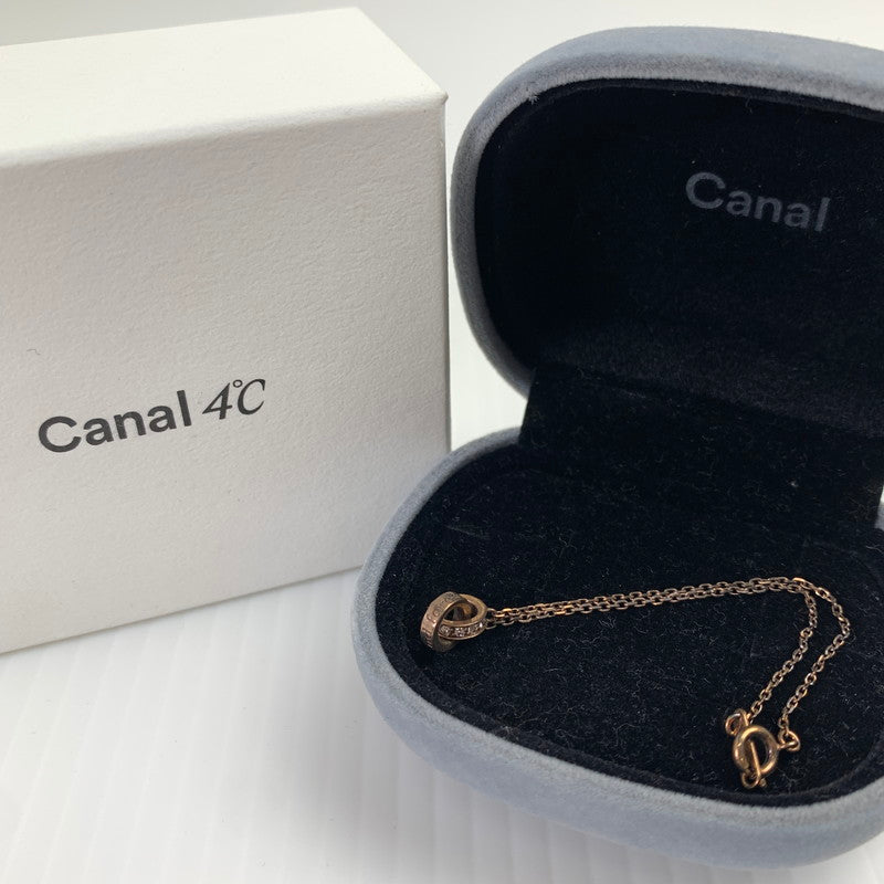 【中古品】【レディース】 CANAL 4℃ ダブルリングブレスレット アクセサリー ケース・箱付き ※使用感あり・ケース傷みあり 192-261013-io-21-fuzh カラー：ゴールド 万代Net店