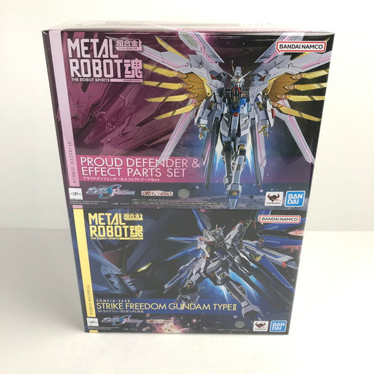 【中古美品】 未開封 METAL ROBOT魂 SIDE MS ストライクフリーダムガンダム弐式+プラウドディフェンダー＆エフェクトパーツセット+光の翼＆ハイマットフルバーストエフェクトセット 056-260528-ky-01-fuzh 万代Net店