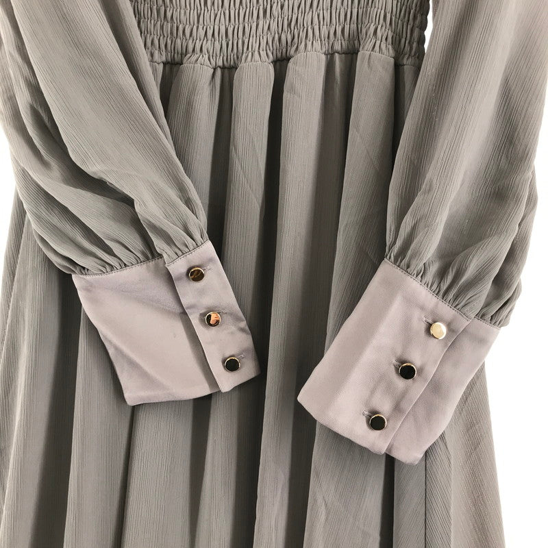 【中古品】【レディース】 RIENDA リエンダ ワンピース GRAY フリーサイズ 110EA633-1850 シフォン ワンピ 女性用 上品 170-261018-io-11-fuzh サイズ：F カラー：グレー 万代Net店