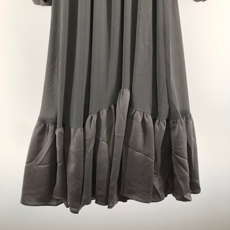 【中古品】【レディース】 RIENDA リエンダ ワンピース GRAY フリーサイズ 110EA633-1850 シフォン ワンピ 女性用 上品 170-261018-io-11-fuzh サイズ：F カラー：グレー 万代Net店