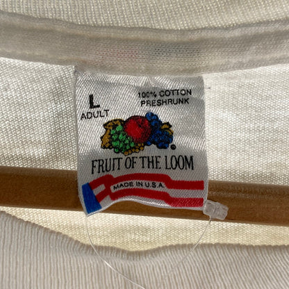 【中古品】【メンズ】 FRUIT OF THE LOOM フルーツ オブ ザ ルーム REN&STIMPY プリント 半袖 Tシャツ トップス 古着 145-260608-mh-05-fuzh サイズ：L カラー：ホワイト 万代Net店