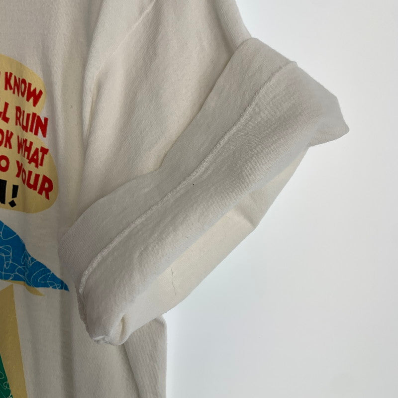 【中古品】【メンズ】 FRUIT OF THE LOOM フルーツ オブ ザ ルーム REN&STIMPY プリント 半袖 Tシャツ トップス 古着 145-260608-mh-05-fuzh サイズ：L カラー：ホワイト 万代Net店