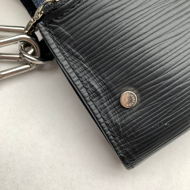 【中古品】 LOUIS VUITTON ルイヴィトン M63518 エピ チェーンコンパクトウォレット 財布 ブラック 保存袋付属 使用感あり 179-260428-ny-04-fuzh 万代Net店