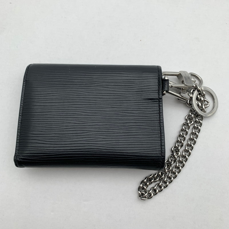 【中古品】 LOUIS VUITTON ルイヴィトン M63518 エピ チェーンコンパクトウォレット 財布 ブラック 保存袋付属 使用感あり 179-260428-ny-04-fuzh 万代Net店