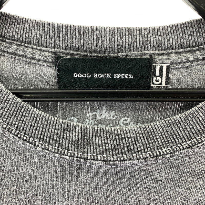 【中古品】【メンズ】 GOOD ROCK SPEED 半袖Tシャツ スミクロ SIZE:F ヴィンテージ加工 145-260925-ky-15-fuzh 万代Net店