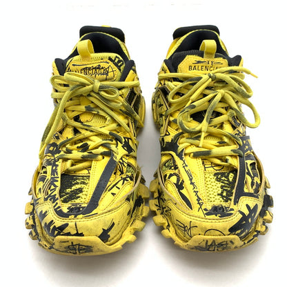 【中古品】【メンズ】 542023 TRACK GRAFFITI SNEAKERS グラフティ スニーカー シューズ 靴 183-260425-gm-39-fuz サイズ：27.5cm カラー：イエロー 総柄 万代Net店