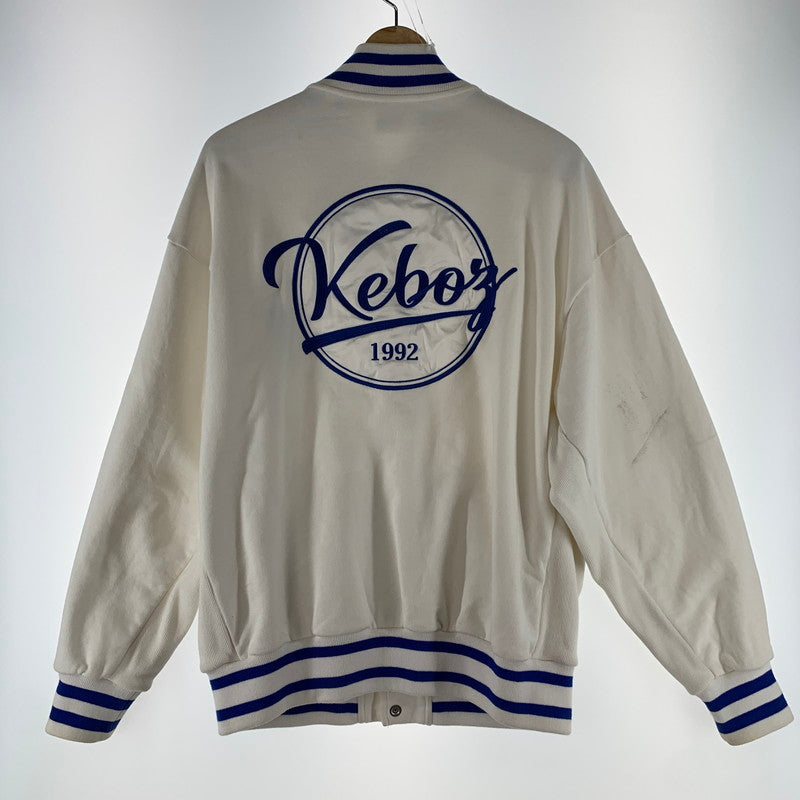【中古品】【メンズ】 KEBOZ ケボズ スウェットスタジャン コットン ジャケット 142-260427-nm-01-fuz サイズ：M カラー：ホワイト 万代Net店