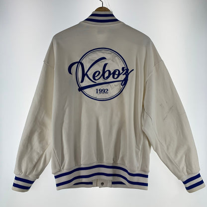 【中古品】【メンズ】 KEBOZ ケボズ スウェットスタジャン コットン ジャケット 142-260427-nm-01-fuz サイズ：M カラー：ホワイト 万代Net店