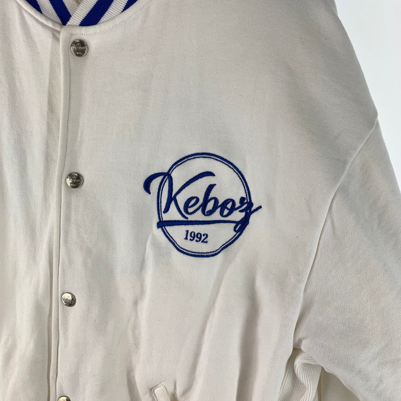 【中古品】【メンズ】 KEBOZ ケボズ スウェットスタジャン コットン ジャケット 142-260427-nm-01-fuz サイズ：M カラー：ホワイト 万代Net店