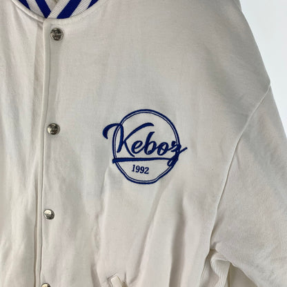 【中古品】【メンズ】 KEBOZ ケボズ スウェットスタジャン コットン ジャケット 142-260427-nm-01-fuz サイズ：M カラー：ホワイト 万代Net店