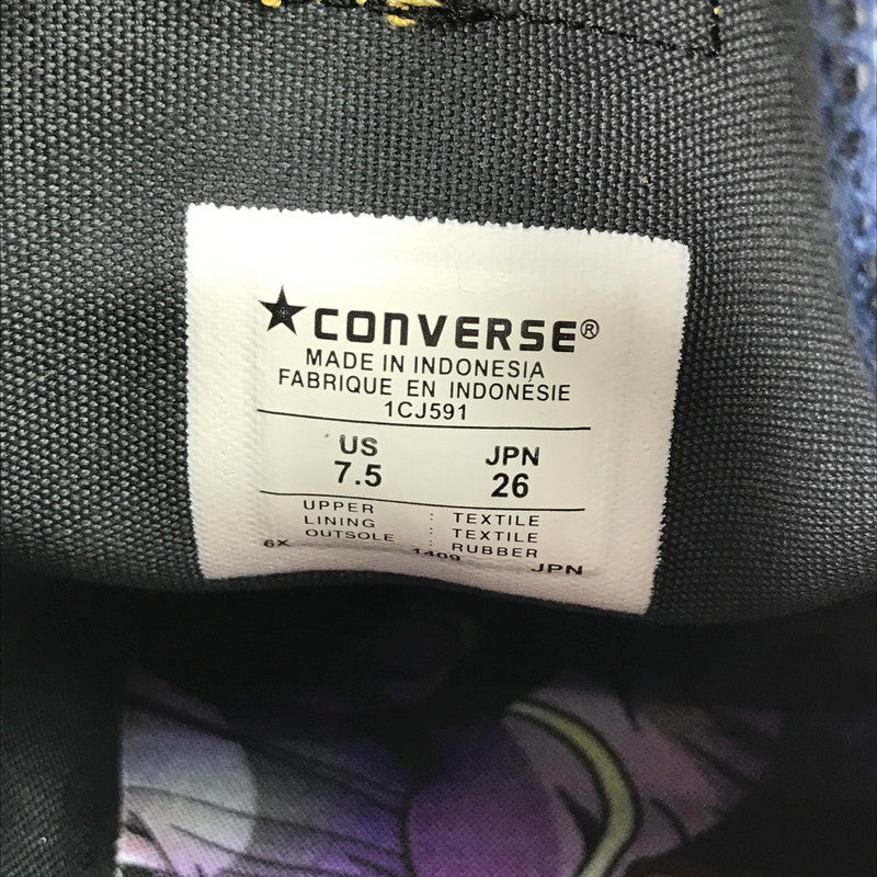 【中古品】【メンズ】 CONVERSE コンバース × ジョジョの奇妙な冒険 1CJ591 西陣織 ALL STAR OX オールスター スニーカー 靴 163-260930-mh-20-fuzh サイズ：26cm カラー：ブルー 万代Net店