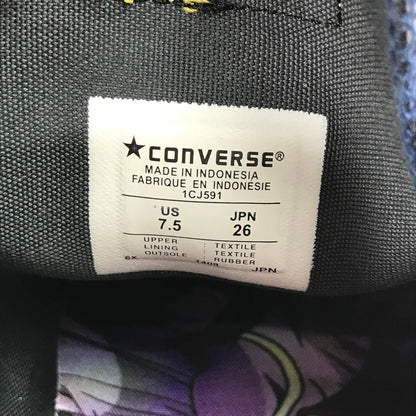 【中古品】【メンズ】 CONVERSE コンバース × ジョジョの奇妙な冒険 1CJ591 西陣織 ALL STAR OX オールスター スニーカー 靴 163-260930-mh-20-fuzh サイズ：26cm カラー：ブルー 万代Net店
