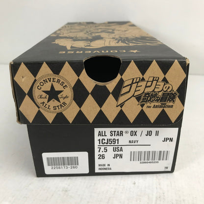 【中古品】【メンズ】 CONVERSE コンバース × ジョジョの奇妙な冒険 1CJ591 西陣織 ALL STAR OX オールスター スニーカー 靴 163-260930-mh-20-fuzh サイズ：26cm カラー：ブルー 万代Net店