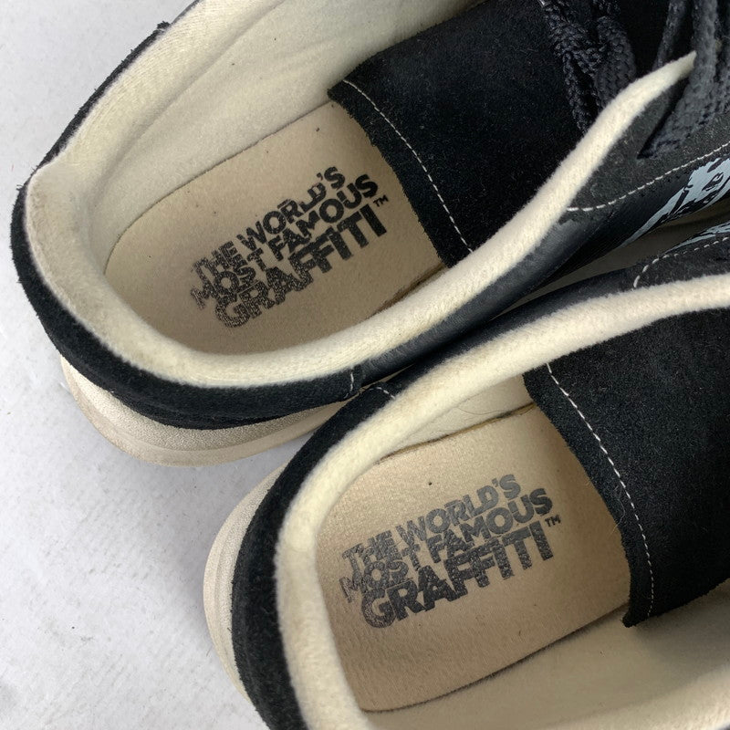 【中古品】【メンズ】 SANGACIO サンガッチョ にゅ スニーカー BLACK バンクシー 28.5cm 靴 本体のみ ※使用感あり 163-260903-io-05-fuzh カラー：ブラック 万代Net店