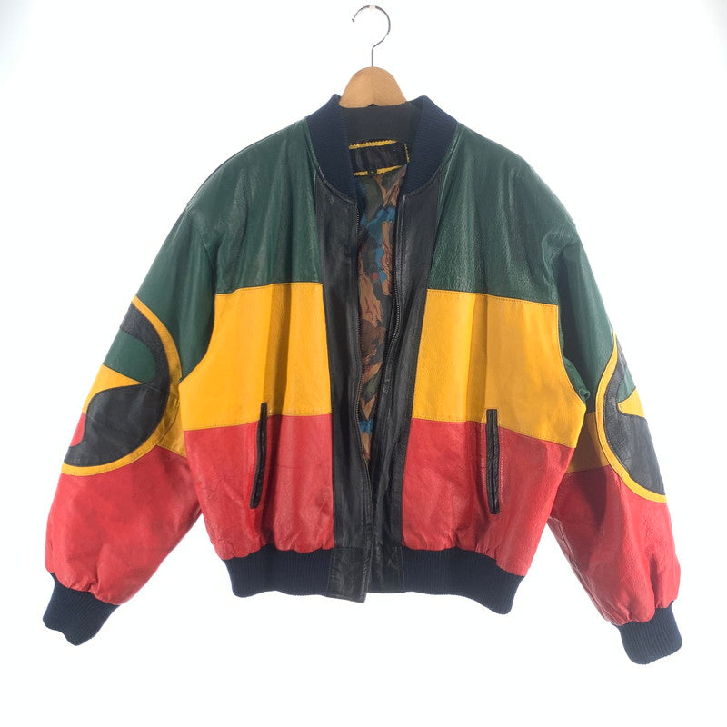【中古品】【メンズ】 USED LEATHER JACKET マルチカラーレザージャケット 本革 ブランド 古着 147-260725-gm-08-fuzh サイズ：L カラー：マルチカラー 万代Net店