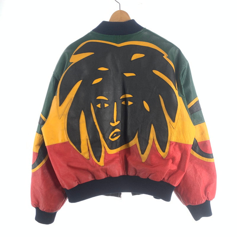 【中古品】【メンズ】 USED LEATHER JACKET マルチカラーレザージャケット 本革 ブランド 古着 147-260725-gm-08-fuzh サイズ：L カラー：マルチカラー 万代Net店