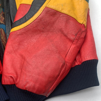 【中古品】【メンズ】 USED LEATHER JACKET マルチカラーレザージャケット 本革 ブランド 古着 147-260725-gm-08-fuzh サイズ：L カラー：マルチカラー 万代Net店