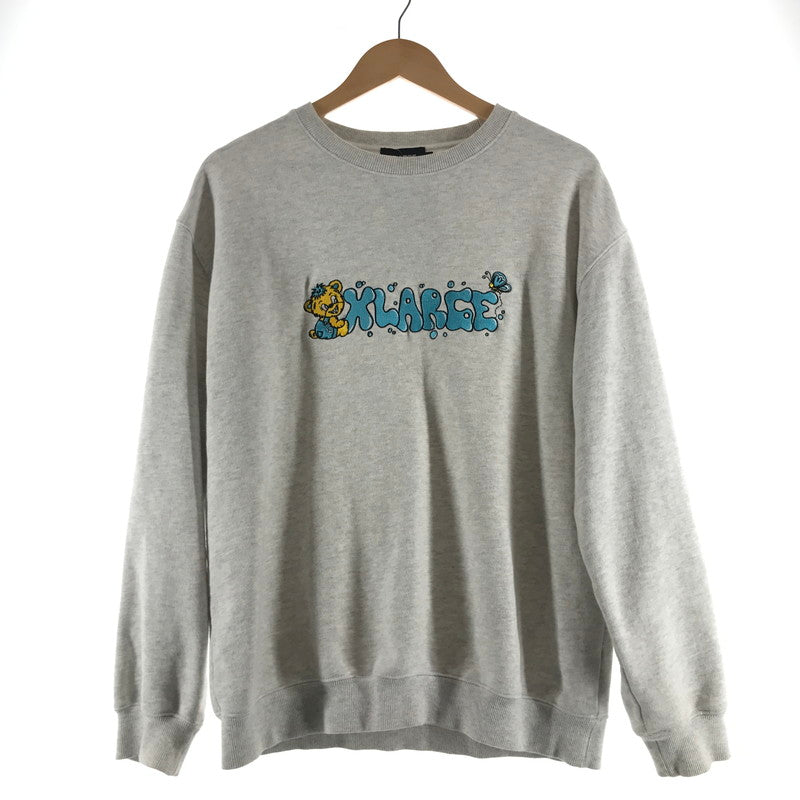 【中古品】【メンズ】 XLARGE エクストララージ MAD BEAR CREWNECK SWEAT マッド ベア クルーネック スウェット 142-260511-ny-02-fuz サイズ：M カラー：グレー 万代Net店