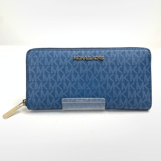 【中古品】 MICHAEL KORS マイケル・コース 長財布 NAVY 財布 サイフ ※金具部分に塗装剥がれ・スレあり 181-260729-io-27-fuzh 万代Net店