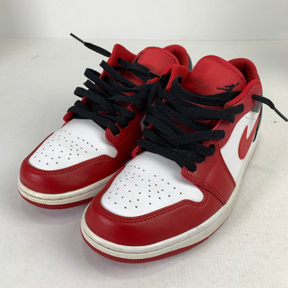【中古品】【メンズ】 NIKE ナイキ 553558-163 AIR JORDAN 1 LOW "WHITE GYM RED BLACK" エアジョーダン 1 ロー スニーカー 靴 160-260508-mh-03-fuzh サイズ：26.5cm カラー：レッド 万代Net店