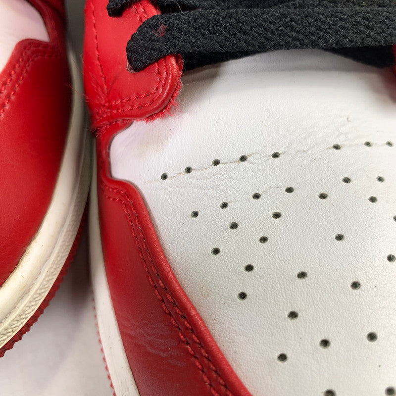 【中古品】【メンズ】 NIKE ナイキ 553558-163 AIR JORDAN 1 LOW "WHITE GYM RED BLACK" エアジョーダン 1 ロー スニーカー 靴 160-260508-mh-03-fuzh サイズ：26.5cm カラー：レッド 万代Net店