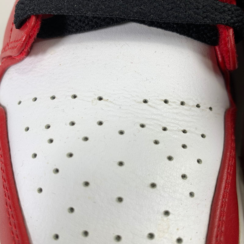 【中古品】【メンズ】 NIKE ナイキ 553558-163 AIR JORDAN 1 LOW "WHITE GYM RED BLACK" エアジョーダン 1 ロー スニーカー 靴 160-260508-mh-03-fuzh サイズ：26.5cm カラー：レッド 万代Net店