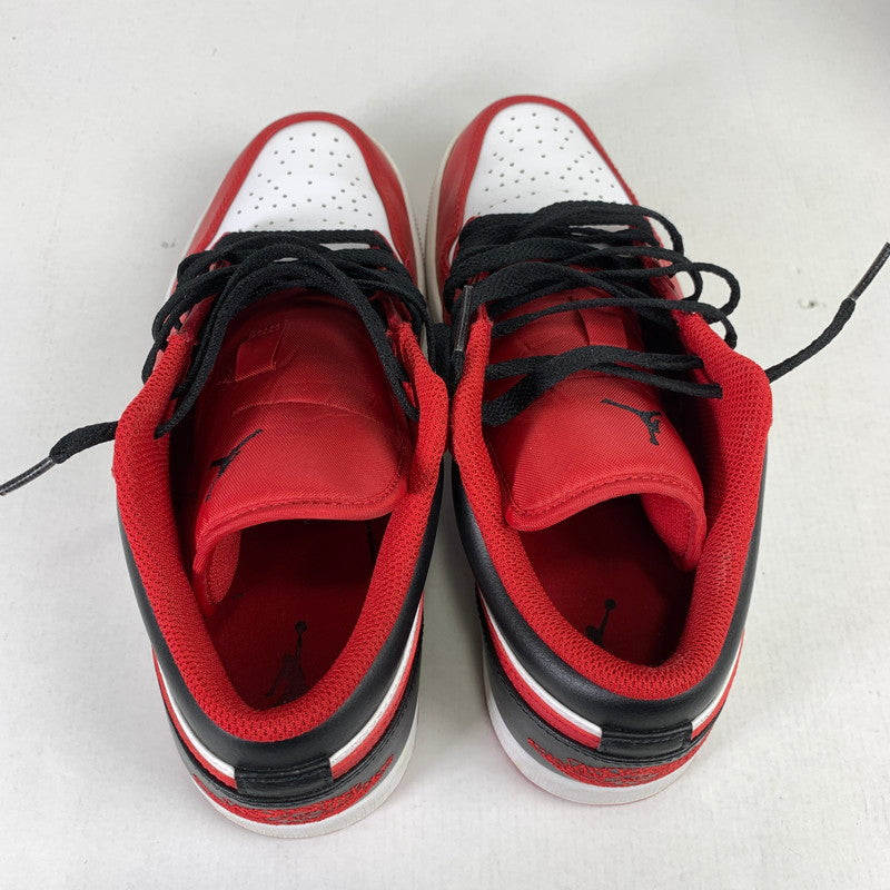 【中古品】【メンズ】 NIKE ナイキ 553558-163 AIR JORDAN 1 LOW "WHITE GYM RED BLACK" エアジョーダン 1 ロー スニーカー 靴 160-260508-mh-03-fuzh サイズ：26.5cm カラー：レッド 万代Net店