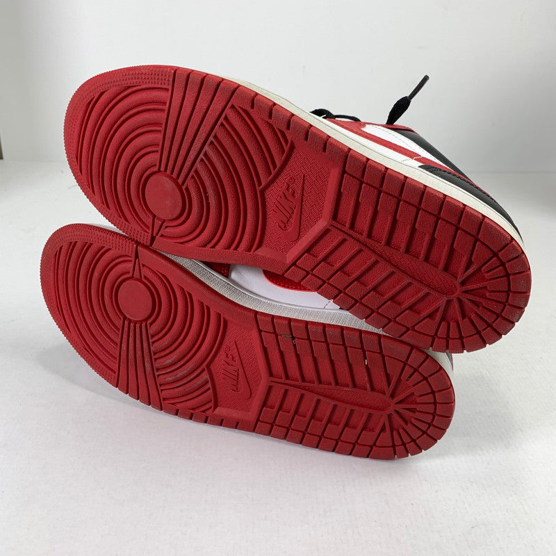 【中古品】【メンズ】 NIKE ナイキ 553558-163 AIR JORDAN 1 LOW "WHITE GYM RED BLACK" エアジョーダン 1 ロー スニーカー 靴 160-260508-mh-03-fuzh サイズ：26.5cm カラー：レッド 万代Net店