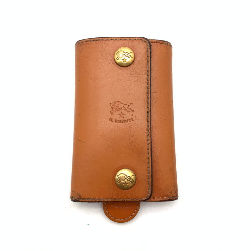 【中古品】【メンズ/レディース】 IL BISONTE イルビゾンテ レザー キーケース ブランド ウォレット 168-260502-gm-01-fuz カラー：ベージュ 万代Net店