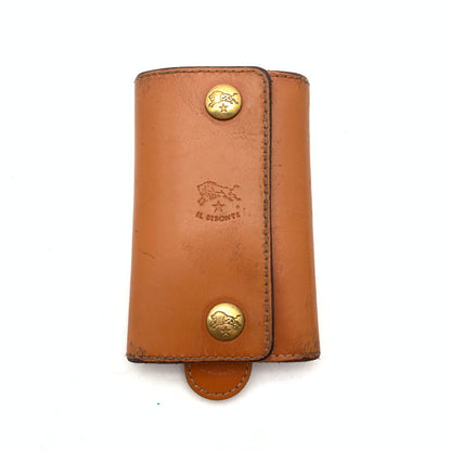 【中古品】【メンズ/レディース】 IL BISONTE イルビゾンテ レザー キーケース ブランド ウォレット 168-260502-gm-01-fuz カラー：ベージュ 万代Net店