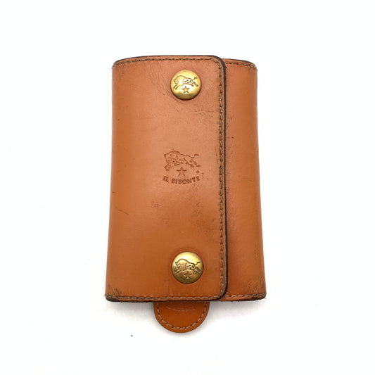 【中古品】【メンズ/レディース】 IL BISONTE イルビゾンテ レザー キーケース ブランド ウォレット 168-260502-gm-01-fuz カラー：ベージュ 万代Net店