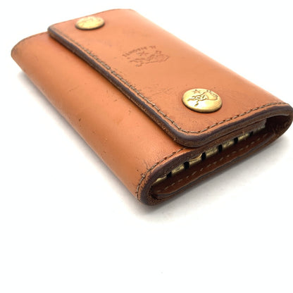 【中古品】【メンズ/レディース】 IL BISONTE イルビゾンテ レザー キーケース ブランド ウォレット 168-260502-gm-01-fuz カラー：ベージュ 万代Net店