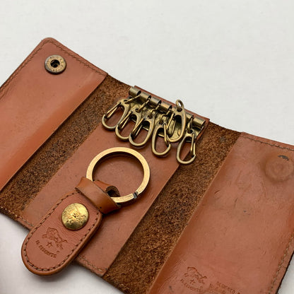 【中古品】【メンズ/レディース】 IL BISONTE イルビゾンテ レザー キーケース ブランド ウォレット 168-260502-gm-01-fuz カラー：ベージュ 万代Net店