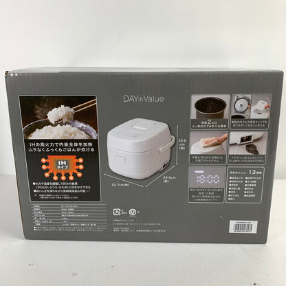 【中古美品】 未開封 NITORI ニトリ IH 炊飯ジャー 炊飯器 3合 3合炊き ホワイト BC2G01 098-260508-mh-01-fuz 万代Net店