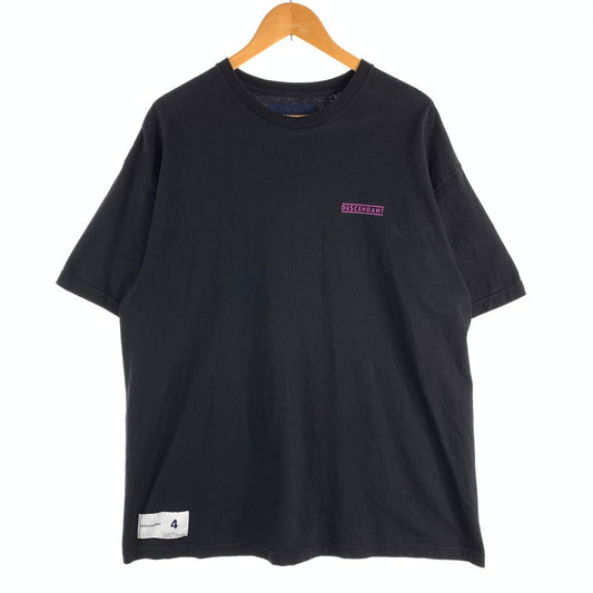 【中古品】【メンズ】 DESCENDANT ディセンダント DESCENDANT KID BEARING 半袖Tシャツ カットソー オーバーサイズ ブランド 古着 142-260506-gm-29-fuz サイズ：4 カラー：ブラック 万代Net店