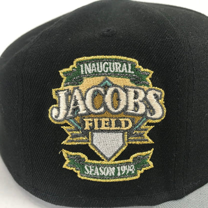 【中古品】【メンズ】 NEW ERA CAP ニューエラ キャップ CLEVELAND INDIANS INAUGURAL SEASON 1999 JACOBS FIE クリーブランド インディアンス キャップ 帽子 185-260510-mh-01-fuz サイズ：7 1/4 カラー：ブラック グレー 万代Net店
