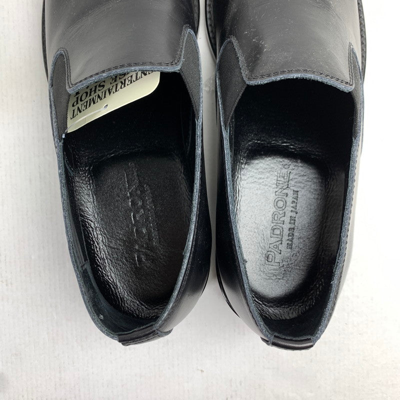 【中古美品】【メンズ】 PADRONE パドローネ サイドゴア レザーシューズ 本体のみ 靴 164-260727-ny-05-fuzh サイズ：40 カラー：ブラック 万代Net店