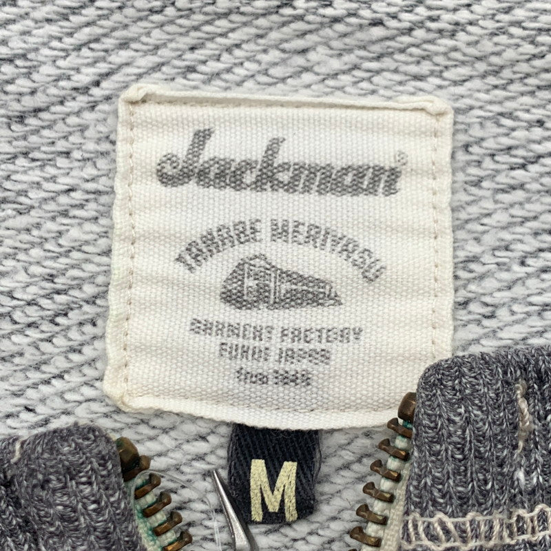 【中古品】【メンズ】 JACKMAN GG SWEAT CREWZIP ジャックマン GGスウェット クルーネック ジップアップ ブランド 古着 145-260725-gm-04-fuzh サイズ：M カラー：グレー 万代Net店