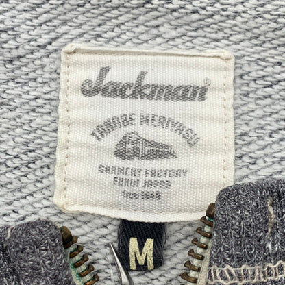 【中古品】【メンズ】 JACKMAN GG SWEAT CREWZIP ジャックマン GGスウェット クルーネック ジップアップ ブランド 古着 145-260725-gm-04-fuzh サイズ：M カラー：グレー 万代Net店