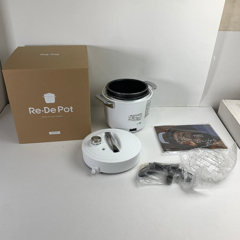 【中古品】 Re De Pot 電気圧力鍋 2L EPC01A-20WT 料理 圧力鍋 通電確認済 キズ・汚れあり 098-260503-io-05-fuz 万代Net店