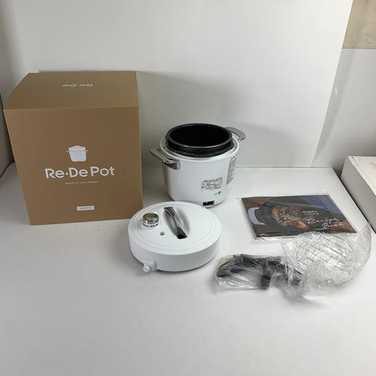 【中古品】 Re De Pot 電気圧力鍋 2L EPC01A-20WT 料理 圧力鍋 通電確認済 キズ・汚れあり 098-260503-io-05-fuz 万代Net店