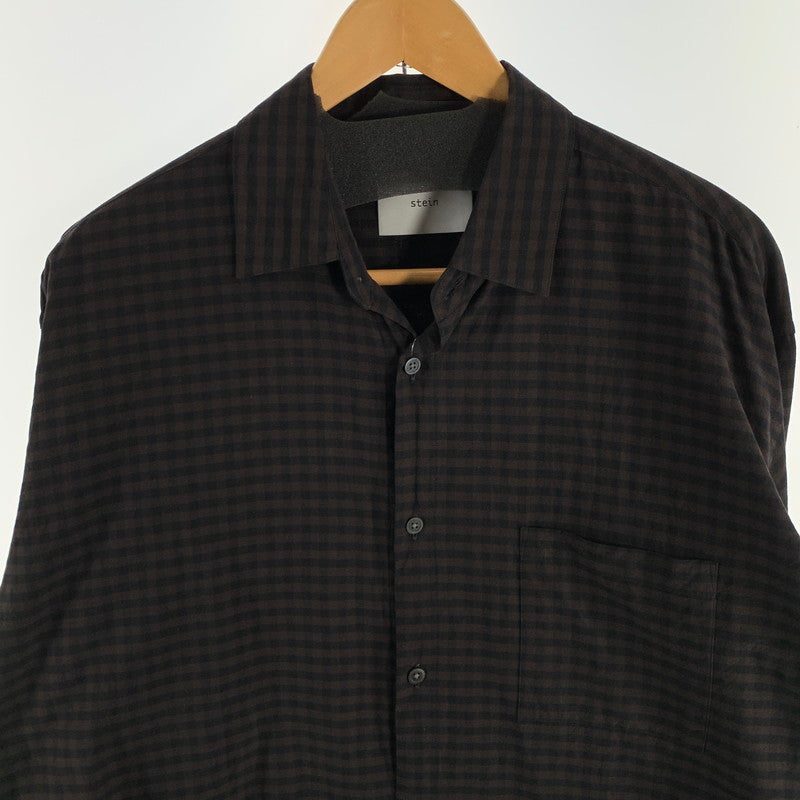 【中古品】【メンズ】 STEIN シュタイン 長袖シャツ ブランド 古着 チェックシャツ 140-260505-gm-02-fuz サイズ：S カラー：ブラック ブラウンチェック 万代Net店