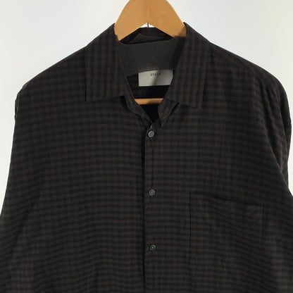 【中古品】【メンズ】 STEIN シュタイン 長袖シャツ ブランド 古着 チェックシャツ 140-260505-gm-02-fuz サイズ：S カラー：ブラック ブラウンチェック 万代Net店