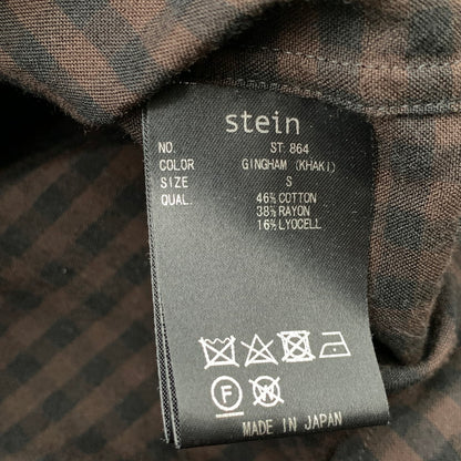 【中古品】【メンズ】 STEIN シュタイン 長袖シャツ ブランド 古着 チェックシャツ 140-260505-gm-02-fuz サイズ：S カラー：ブラック ブラウンチェック 万代Net店